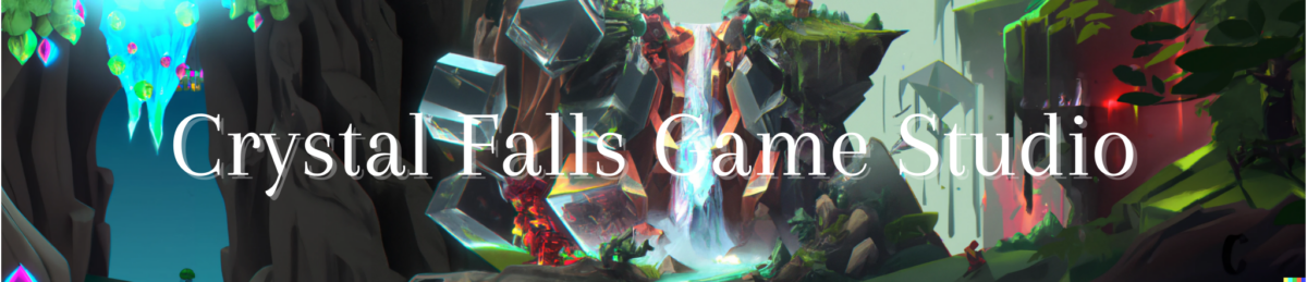Crystal Falls Game Studio Website Banner w Text